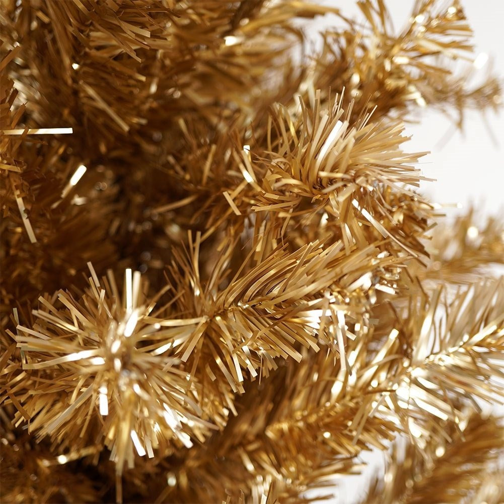 Golden artificial Christmas tree 90 cm with stable base