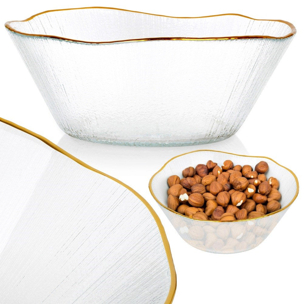 Gold glass bowl 15 cm, 500 ml