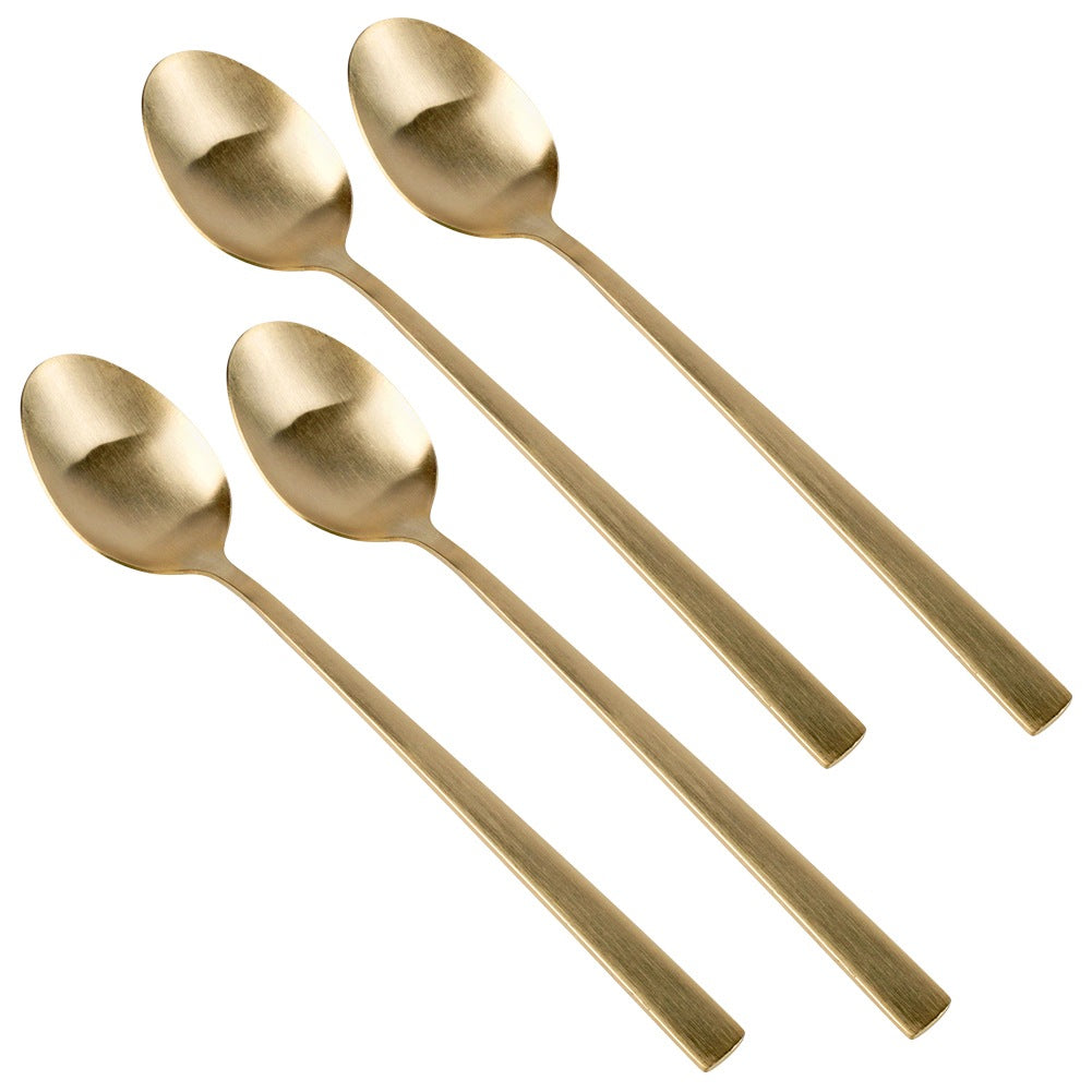 Gold steel cocktail spoons 4 pcs.