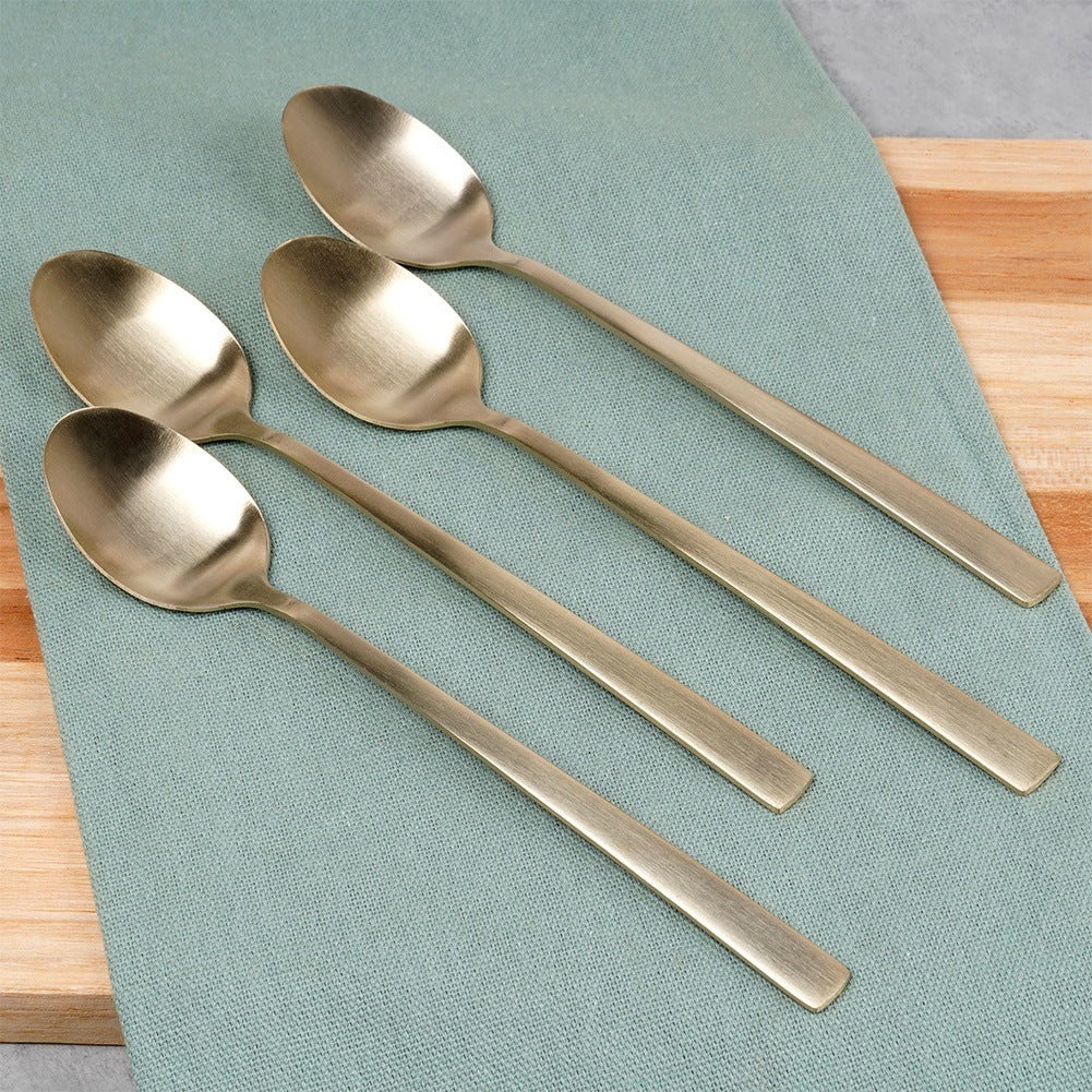 Gold steel cocktail spoons 4 pcs.