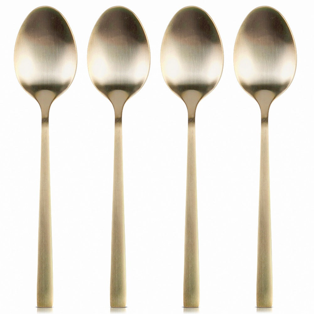 Gold steel tea spoons 4 pcs.