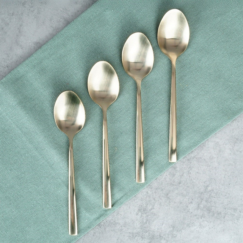Gold steel tea spoons 4 pcs.