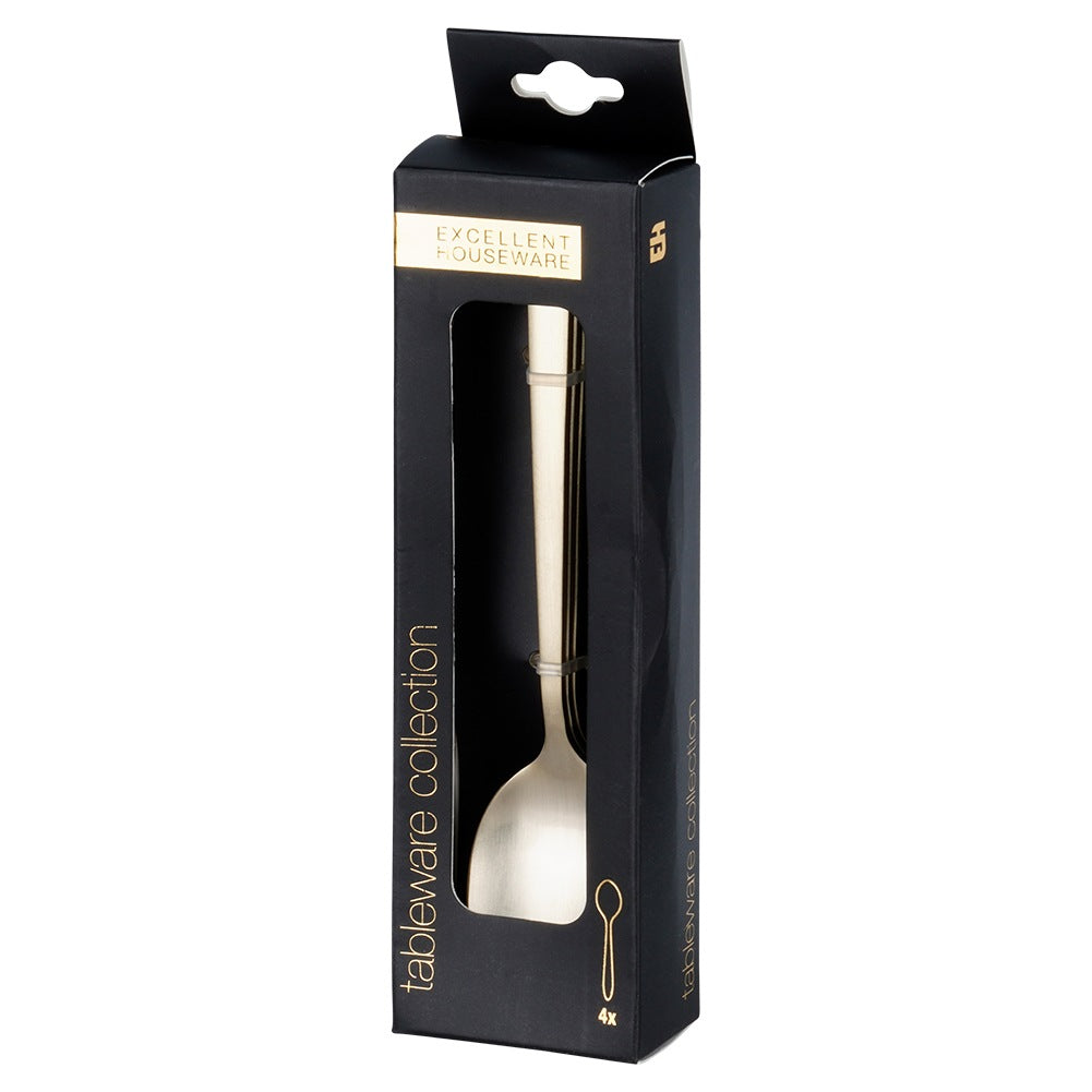 Gold steel tea spoons 4 pcs.