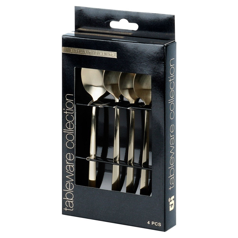 Gold steel tea spoons 4 pcs.