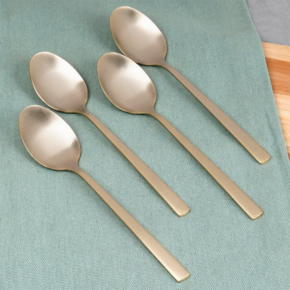Gold steel tea spoons 4 pcs.