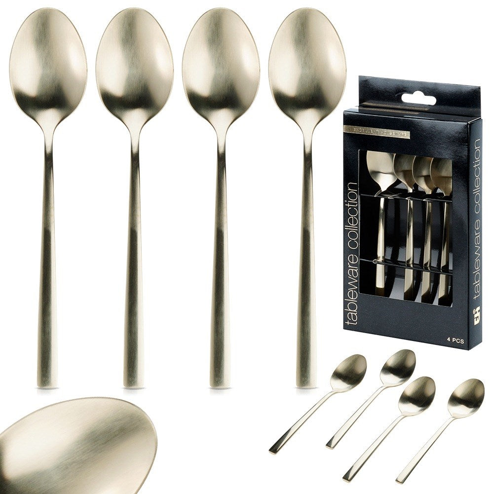 Gold steel tea spoons 4 pcs.