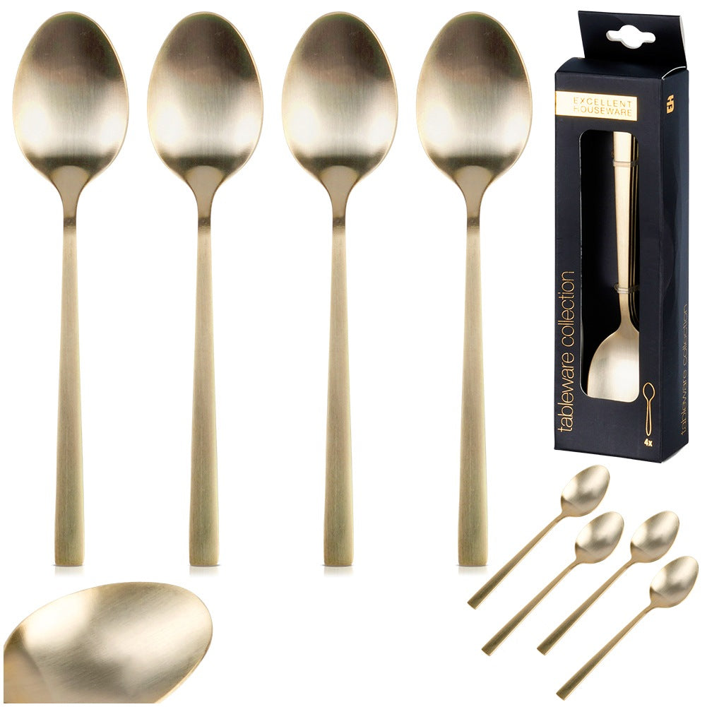 Gold steel tea spoons 4 pcs.