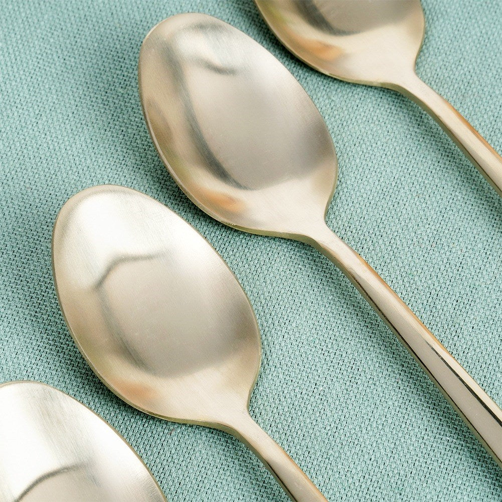 Gold steel tea spoons 4 pcs.