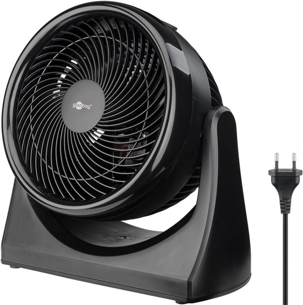 Goobay 9 Inch Floor Fan - Black