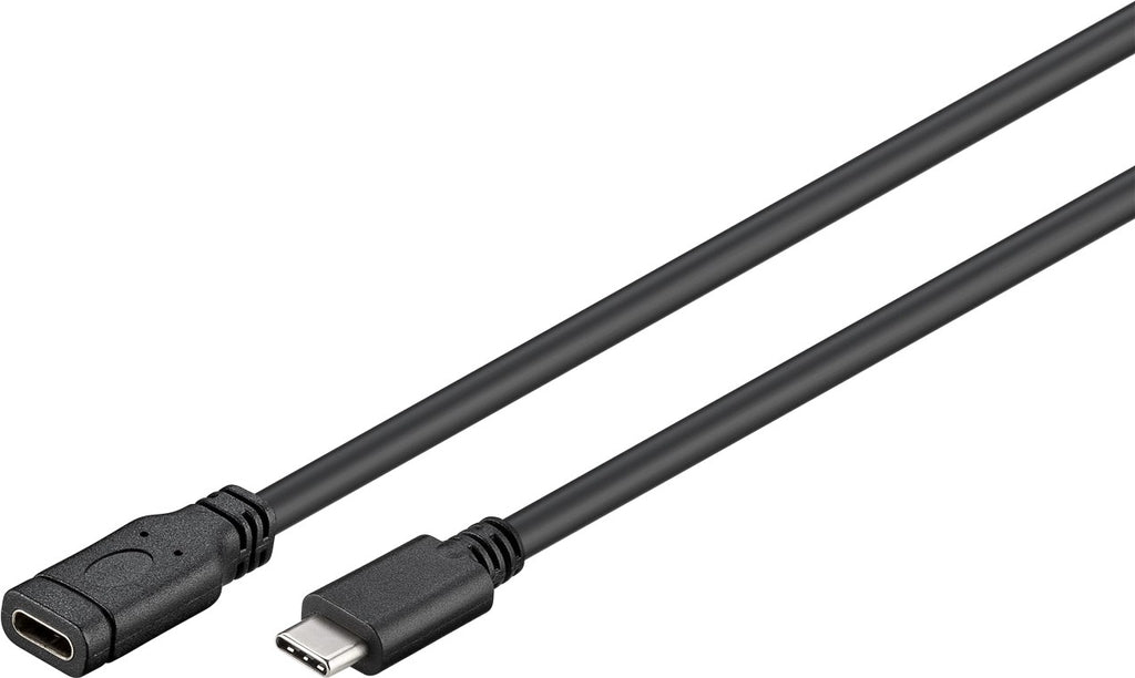 Goobay Active USB-C 3.1 Extension cable, male - female, 1m - Black