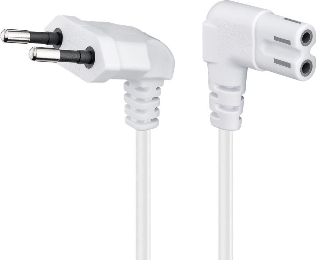 Goobay Connection cable, Angled, 3m - White
