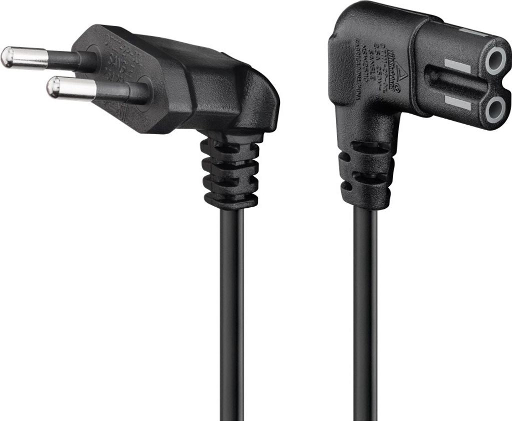 Goobay Connection cable Angled at both ends, 5m - Black