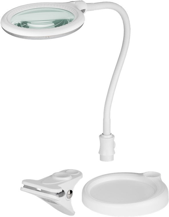 Goobay LED Magnifying lamp with Base and Clamp, 6W