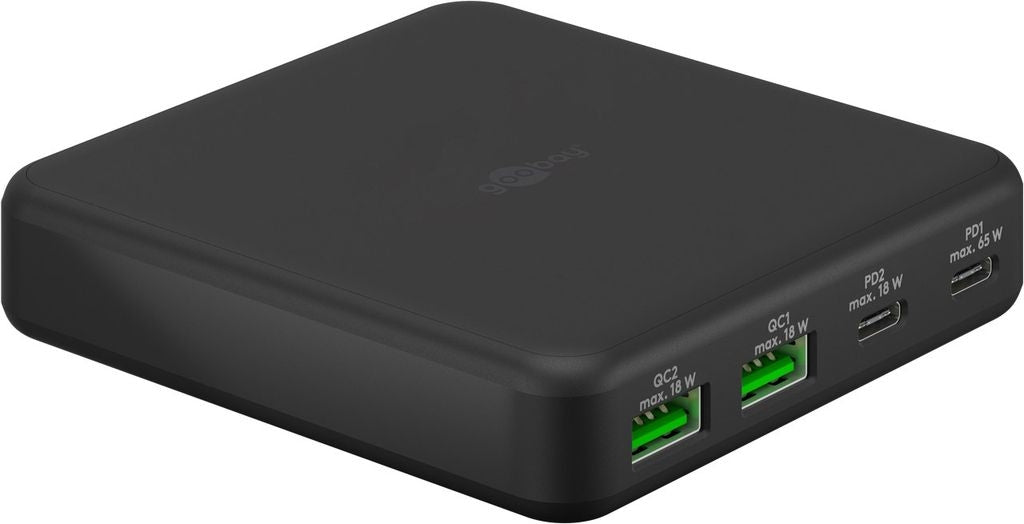 Goobay Multiport 4x Charging station 65 W - Black