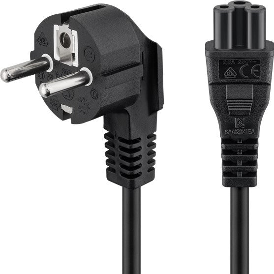 Goobay Power cable Angled 90° C5 1.8 m - Black