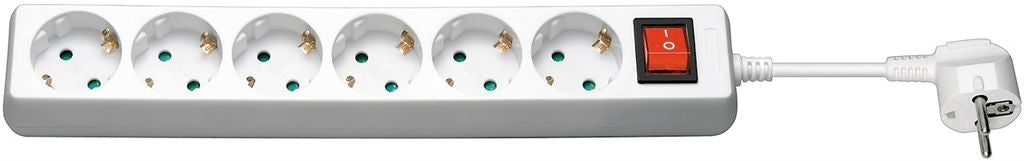 Goobay Power strip with 6xCEE 7/4 sockets, 1.5m cable - White