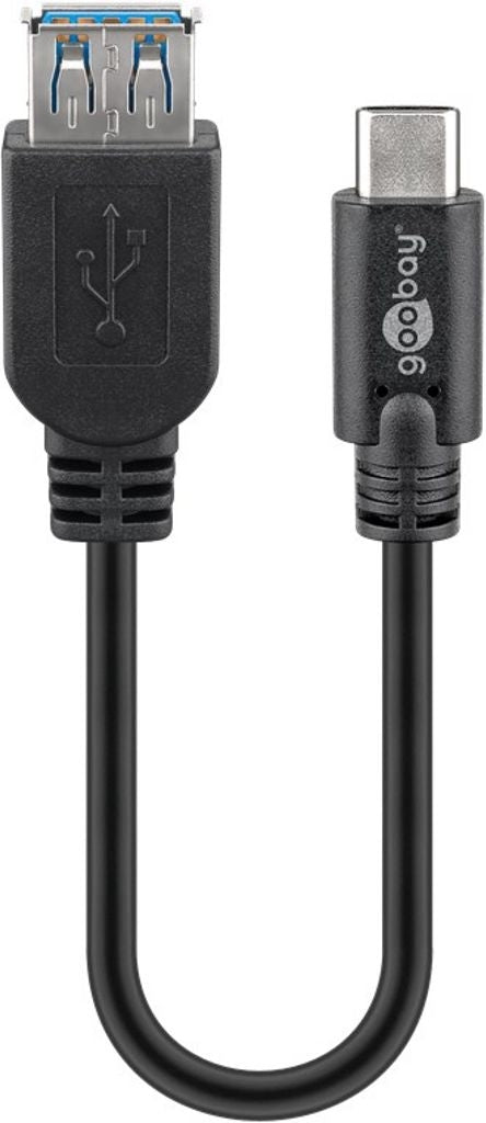 Goobay USB-A to USB-C Extension Cable - Black