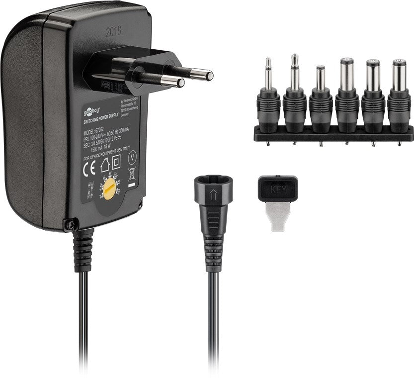 Goobay Universal Power Adapter 3V-12V 18W 1.5A