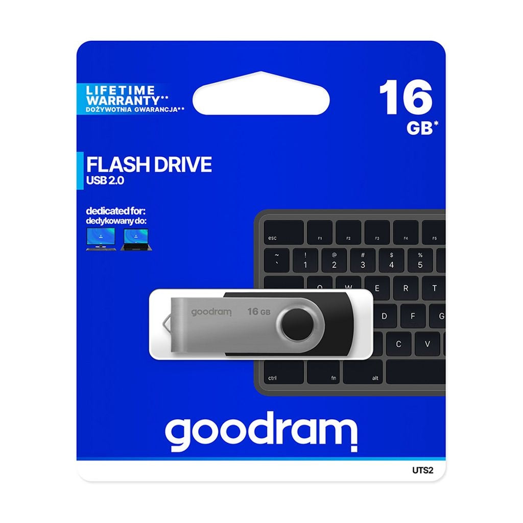 Goodram Twister Flash Drive USB 2.0 16 GB - Black