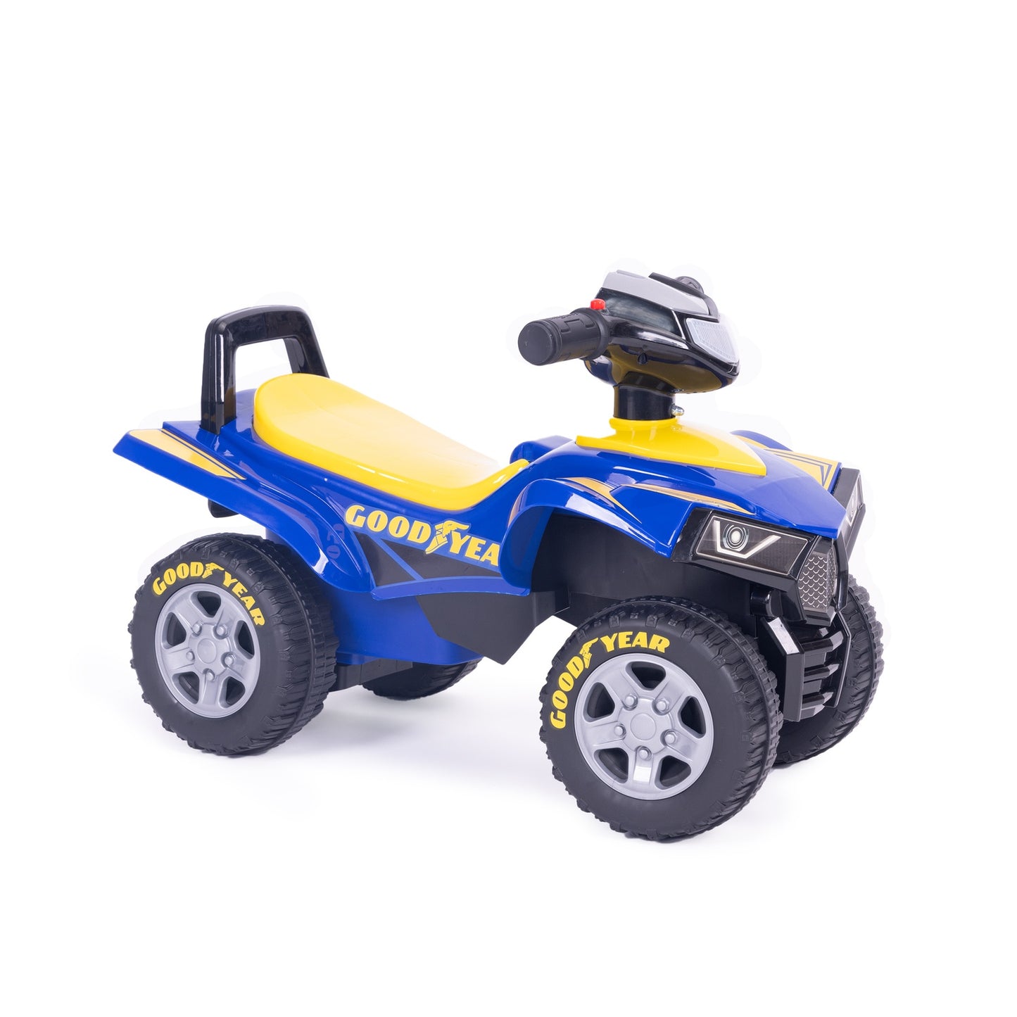 Goodyear quad ride-on, interactive steering wheel, sounds, BLUE