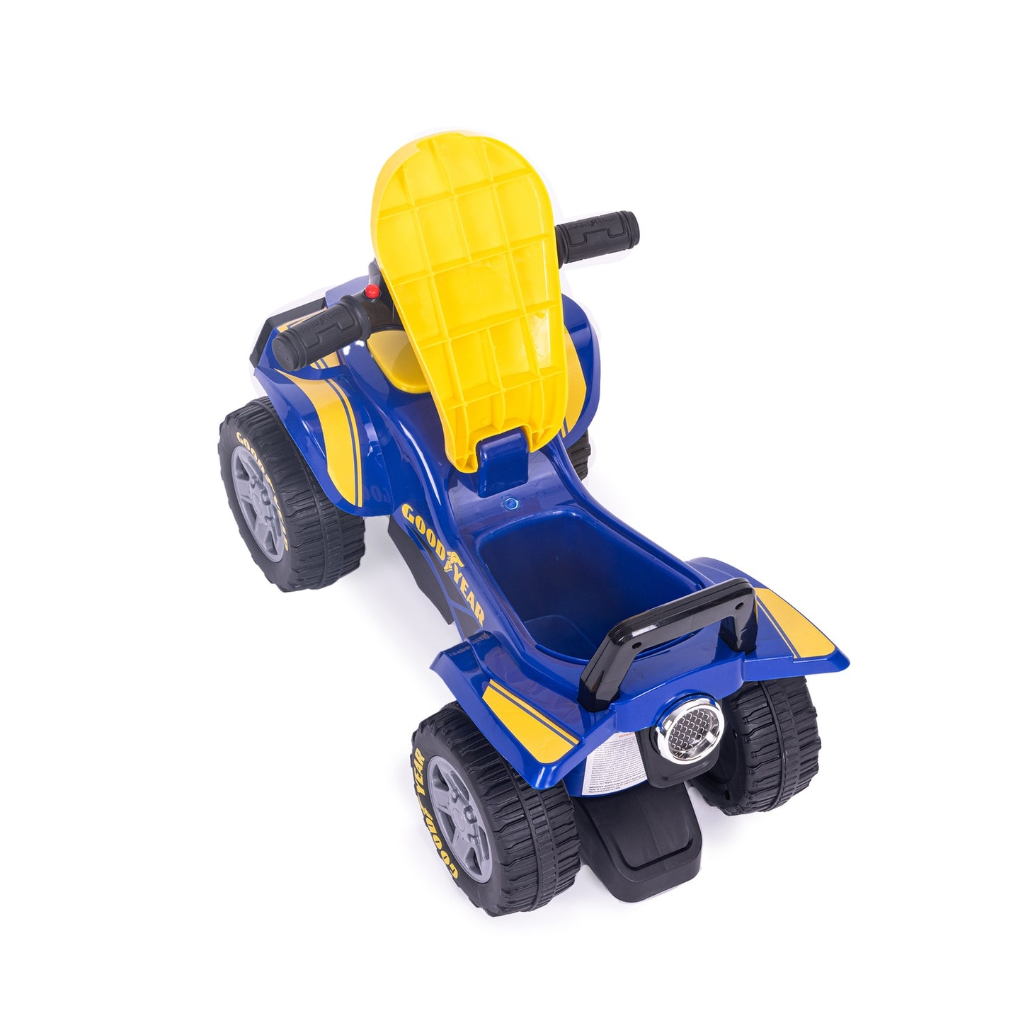 Goodyear quad ride-on, interactive steering wheel, sounds, BLUE