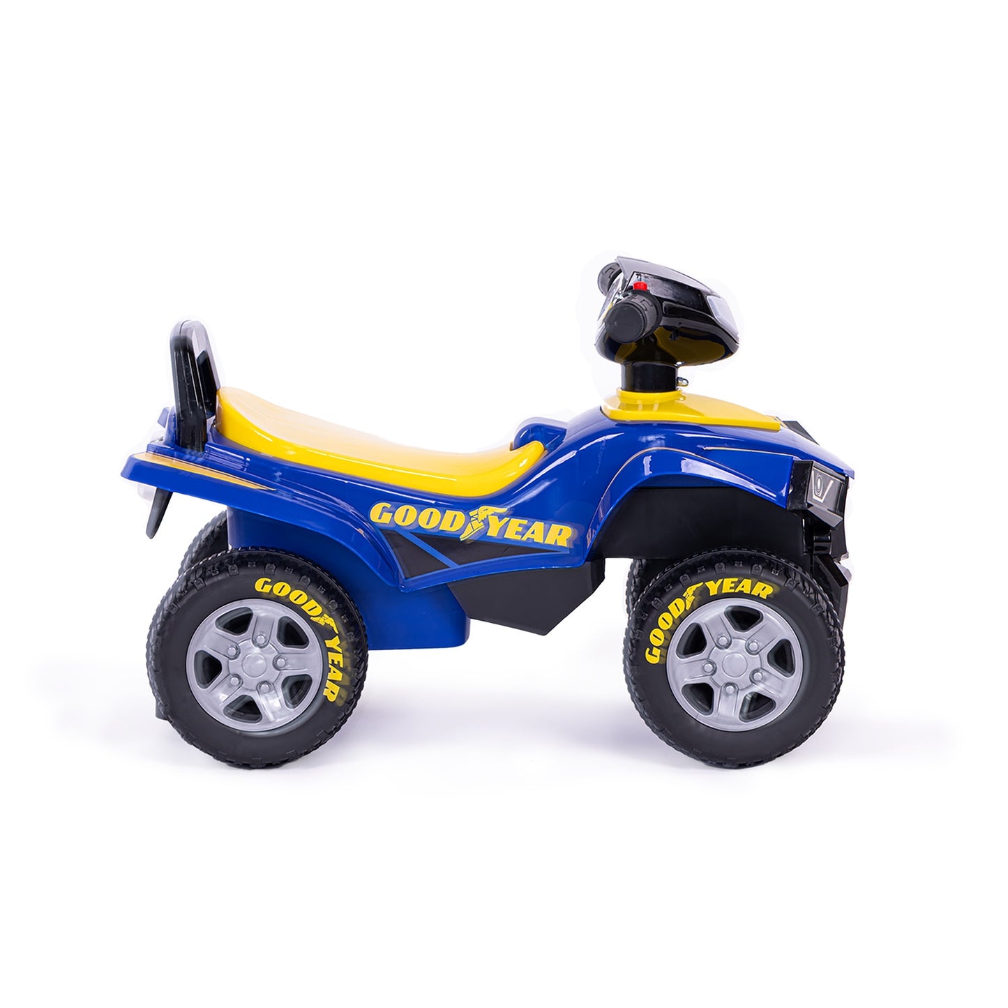 Goodyear quad ride-on, interactive steering wheel, sounds, BLUE