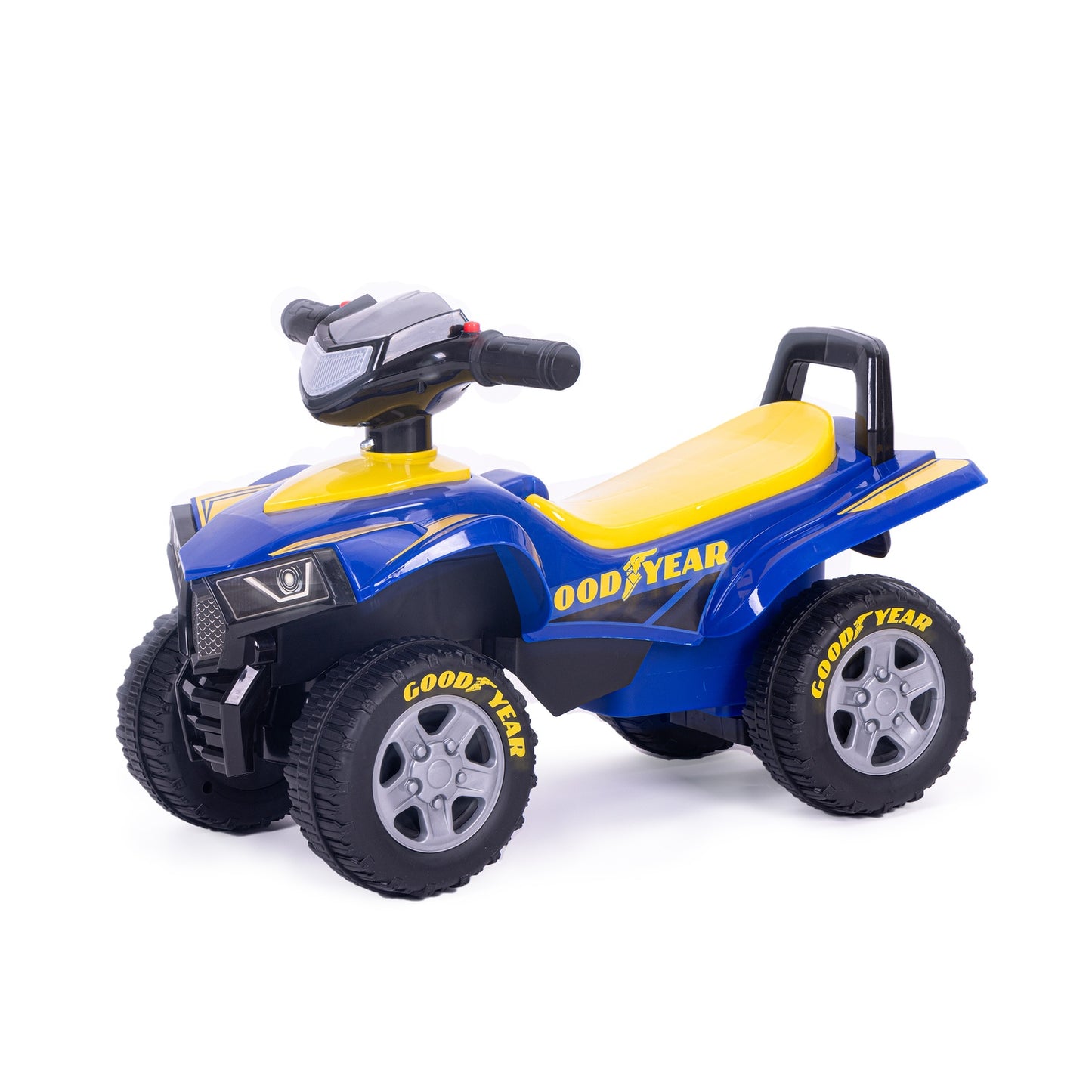 Goodyear quad ride-on, interactive steering wheel, sounds, BLUE