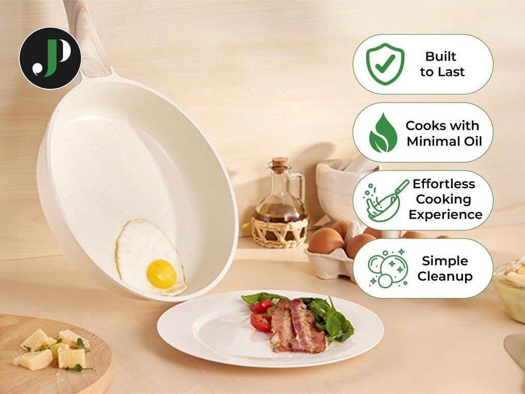 Granite 15-Piece Non-Stick Cookware Set, Beige