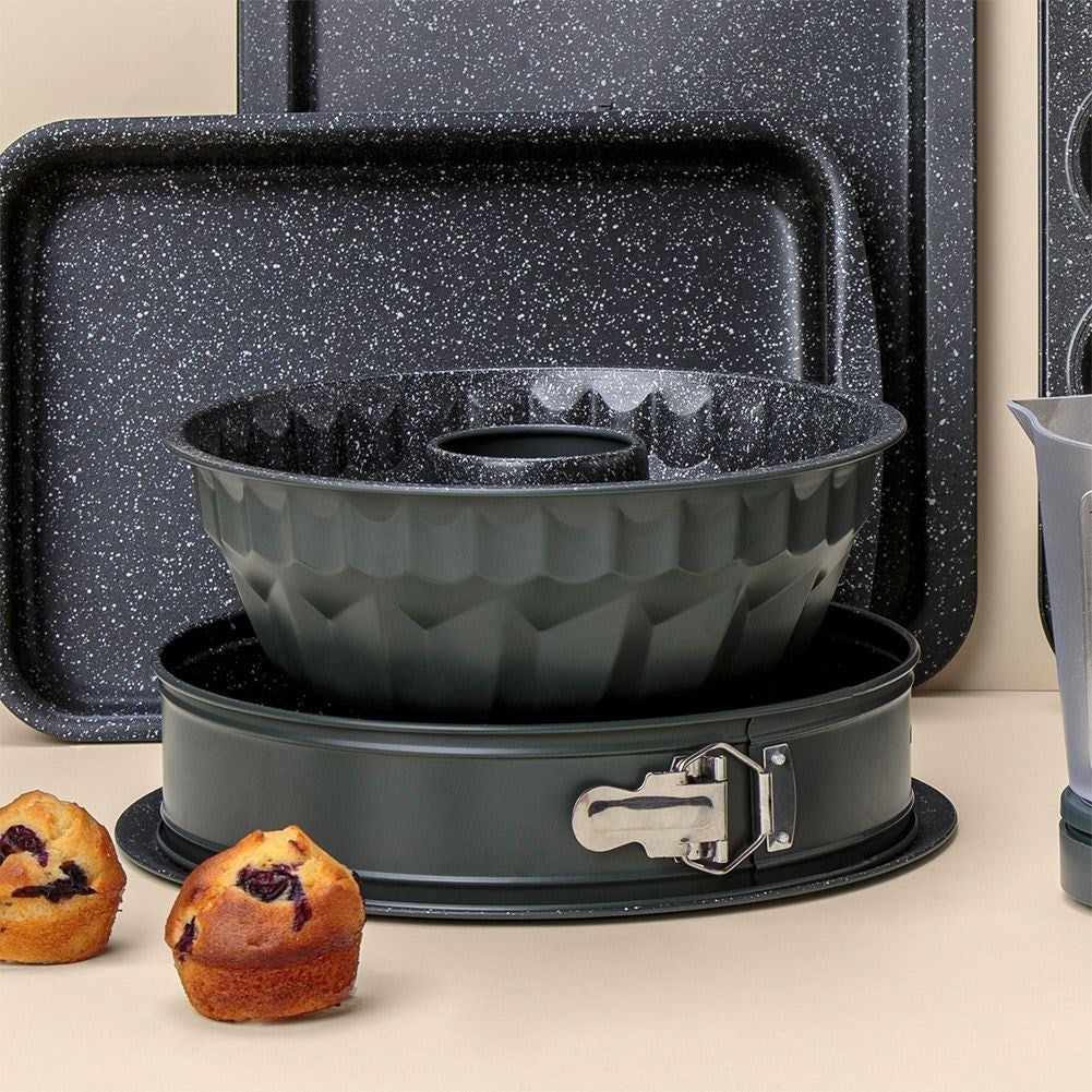 Granite Coated Baking Pan - Non-Stick Surface, Central Chimney