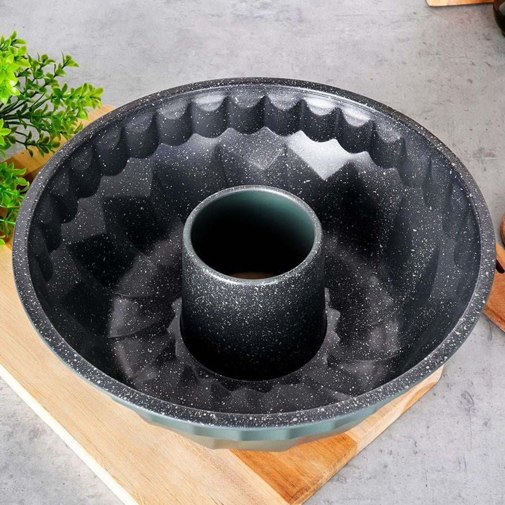 Granite Coated Baking Pan - Non-Stick Surface, Central Chimney