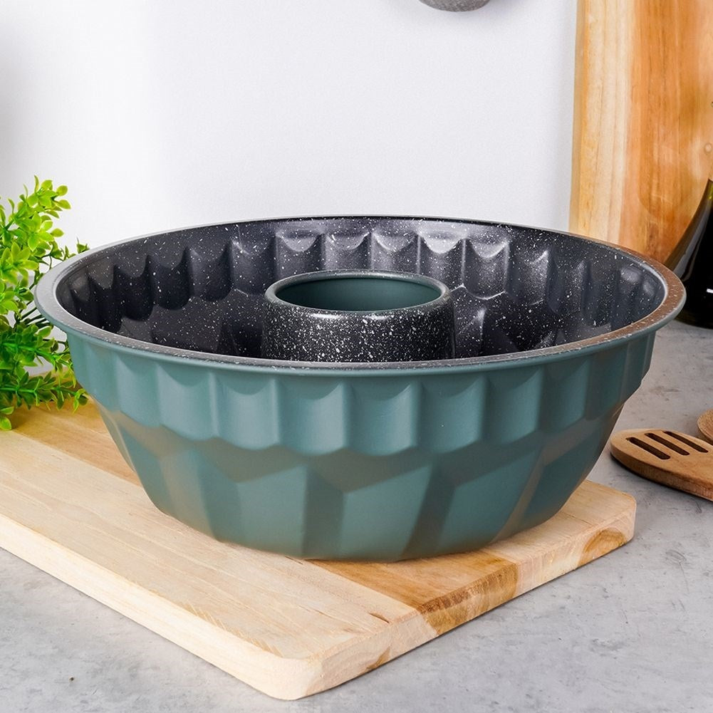 Granite Coated Baking Pan - Non-Stick Surface, Central Chimney