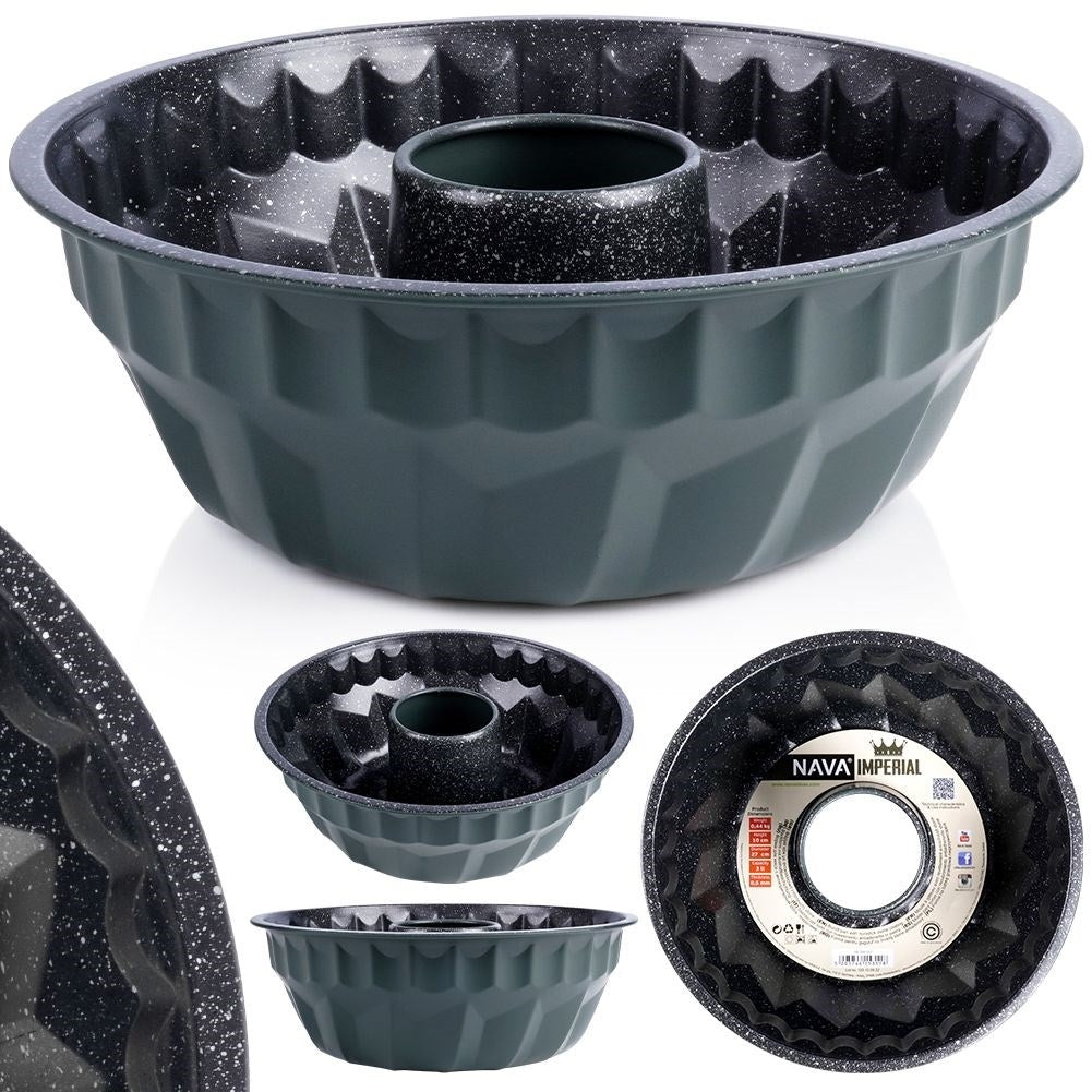 Granite Coated Baking Pan - Non-Stick Surface, Central Chimney