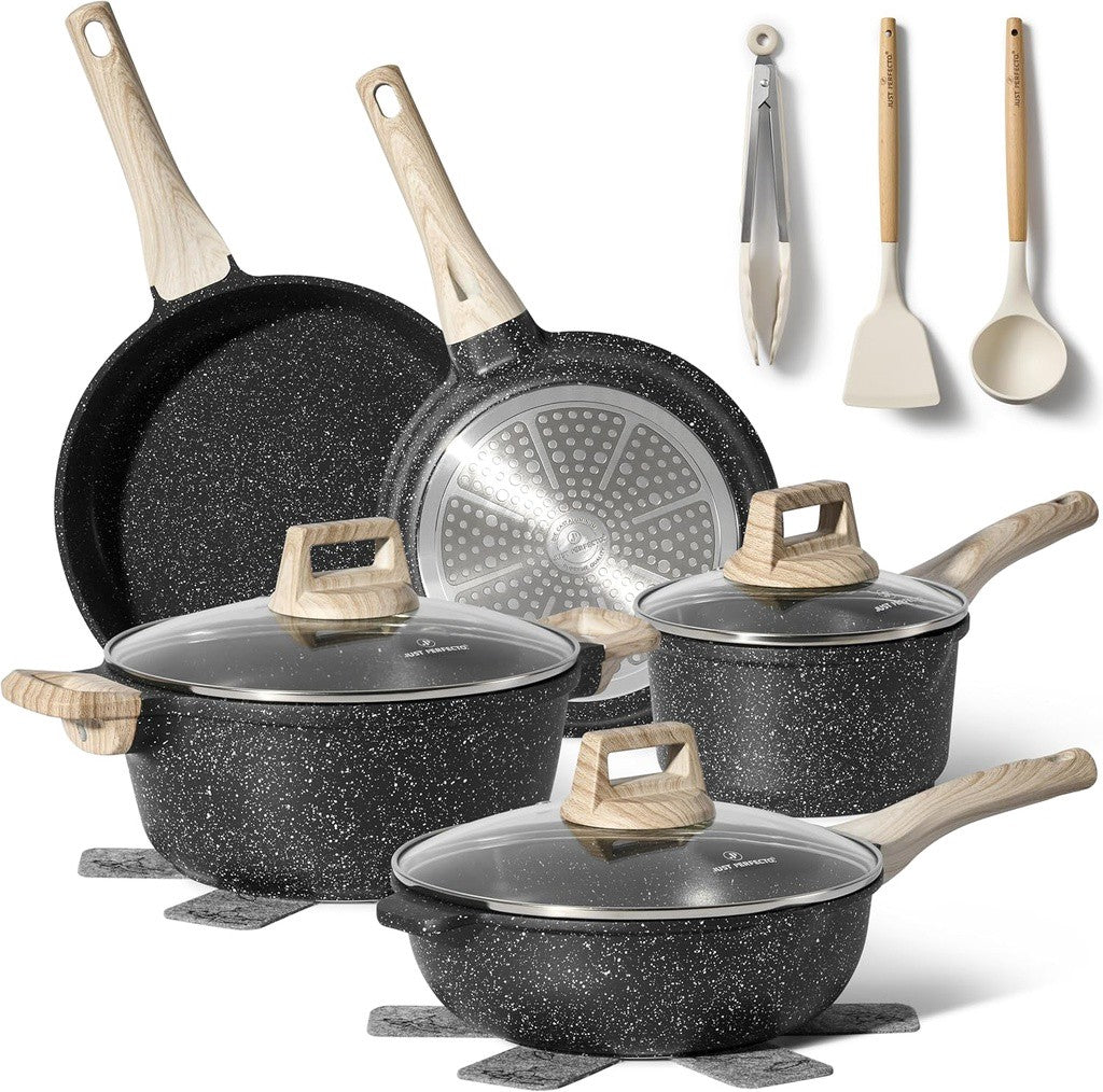 Granite Non-Stick 13-Piece Cookware Set – Induction Ready