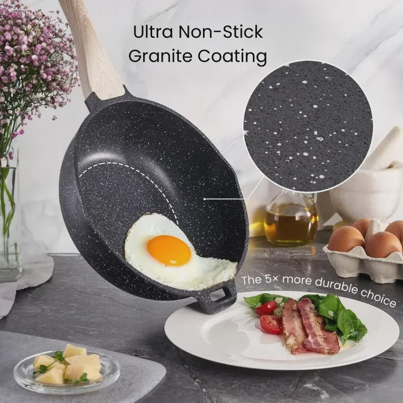 Granite Non-Stick 13-Piece Cookware Set – Induction Ready