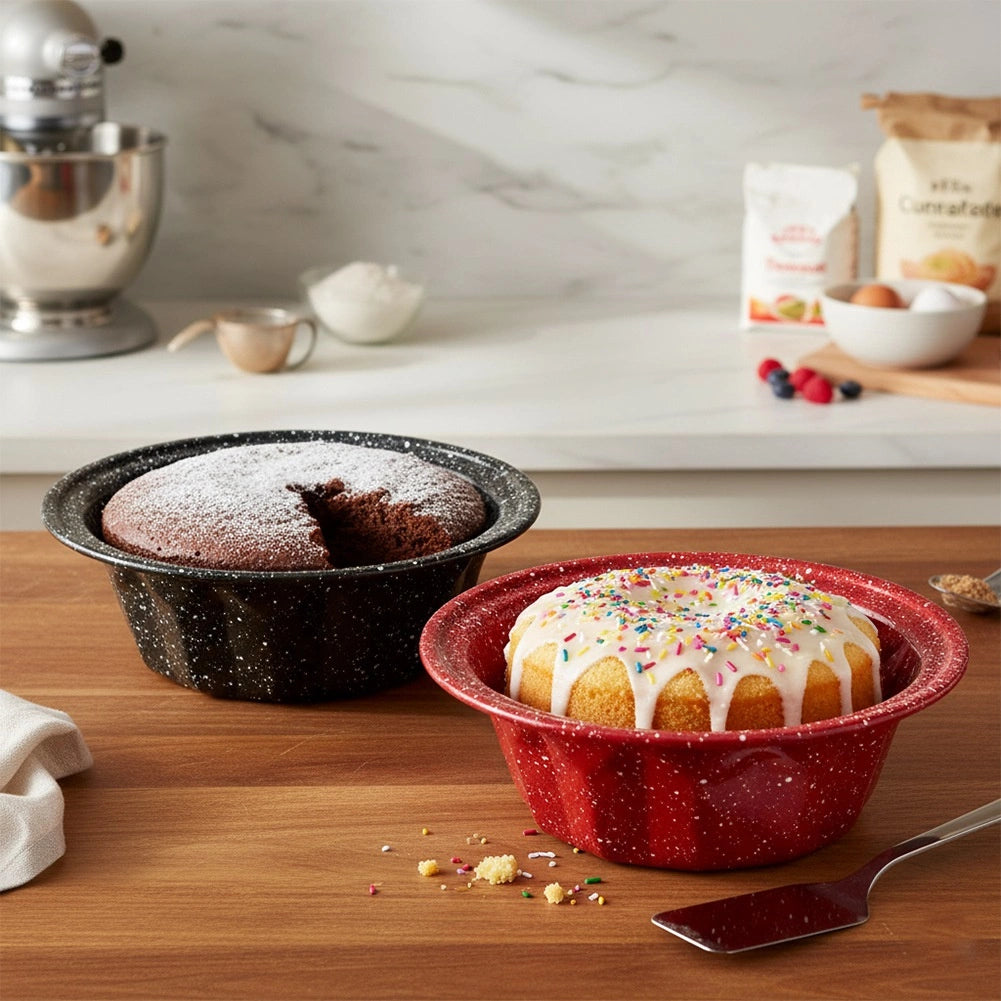 Granite Non-Stick Bundt Cake Molds, 12 cm, Set of 2