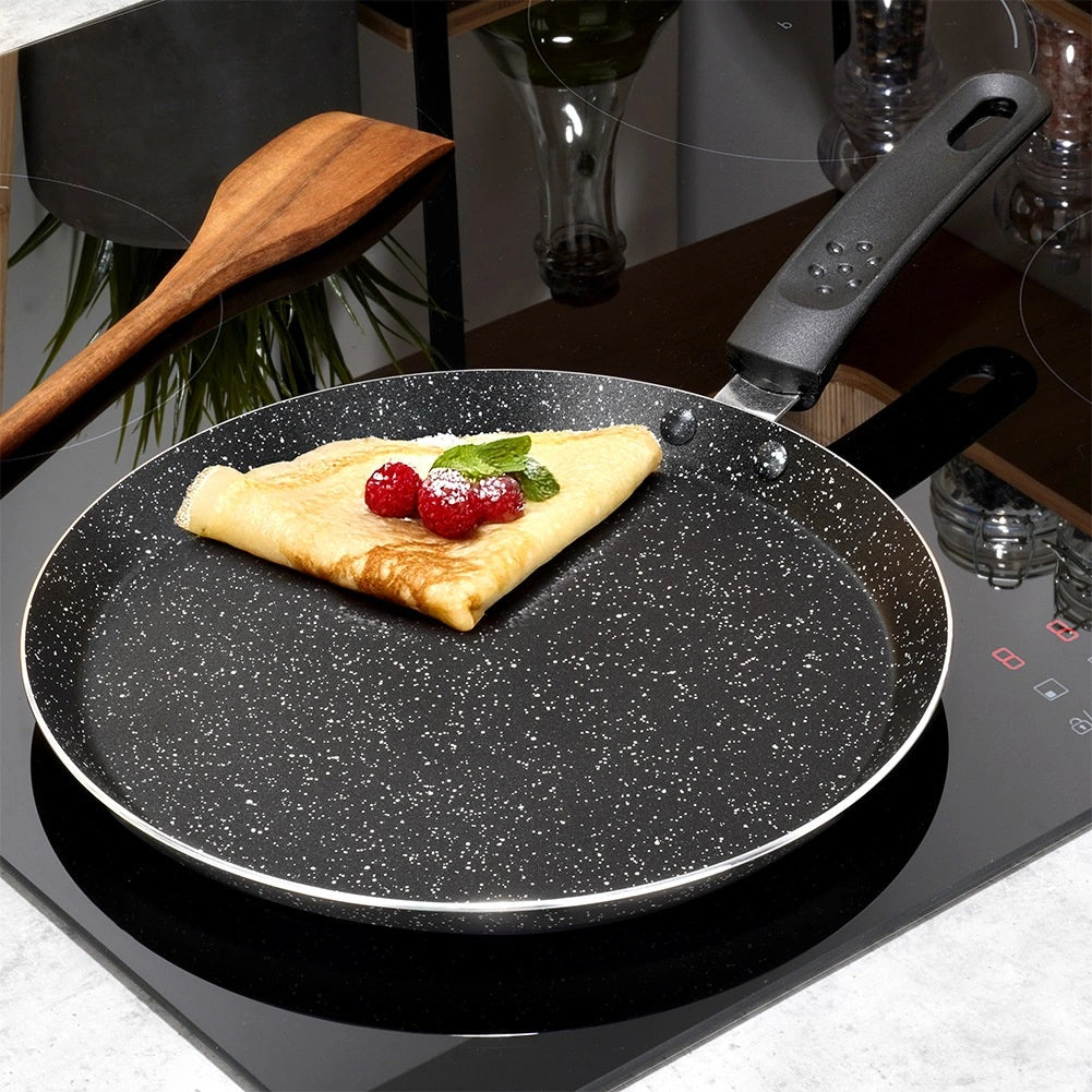 Granite Non-Stick Crepe Pan, 24 cm, Heat-Resistant Handle
