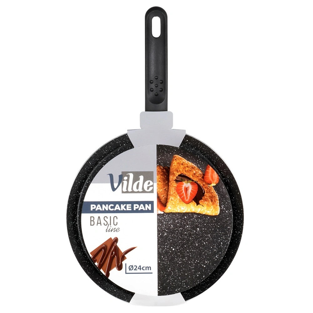 Granite Non-Stick Crepe Pan, 24 cm, Heat-Resistant Handle