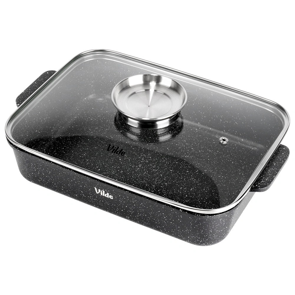 Granite Roasting Tin with Lid, 3.5L, 35x23x12 cm