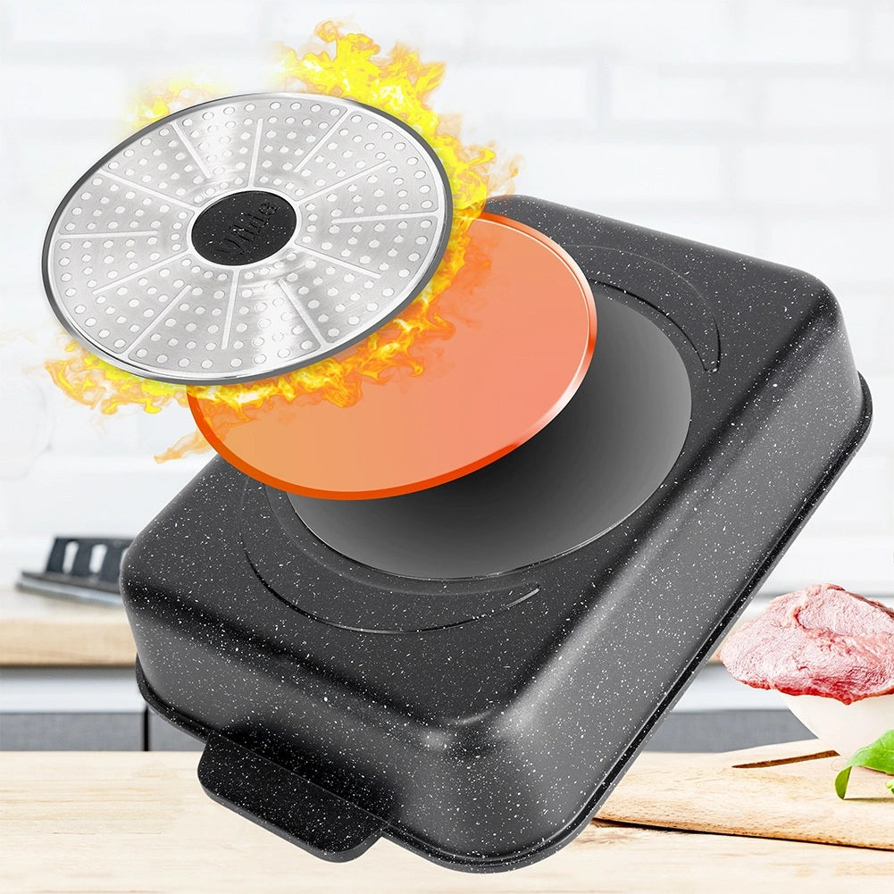 Granite Roasting Tin with Lid, 3.5L, 35x23x12 cm