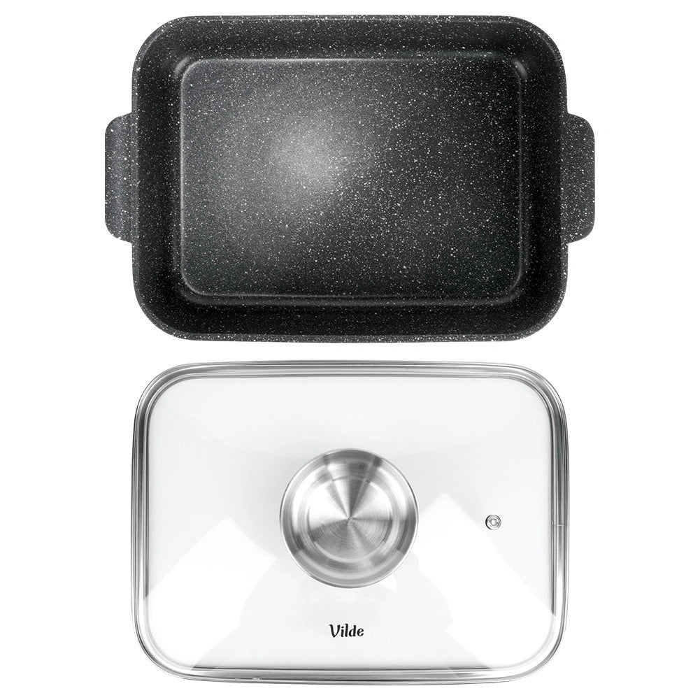 Granite Roasting Tin with Lid, 3.5L, 35x23x12 cm