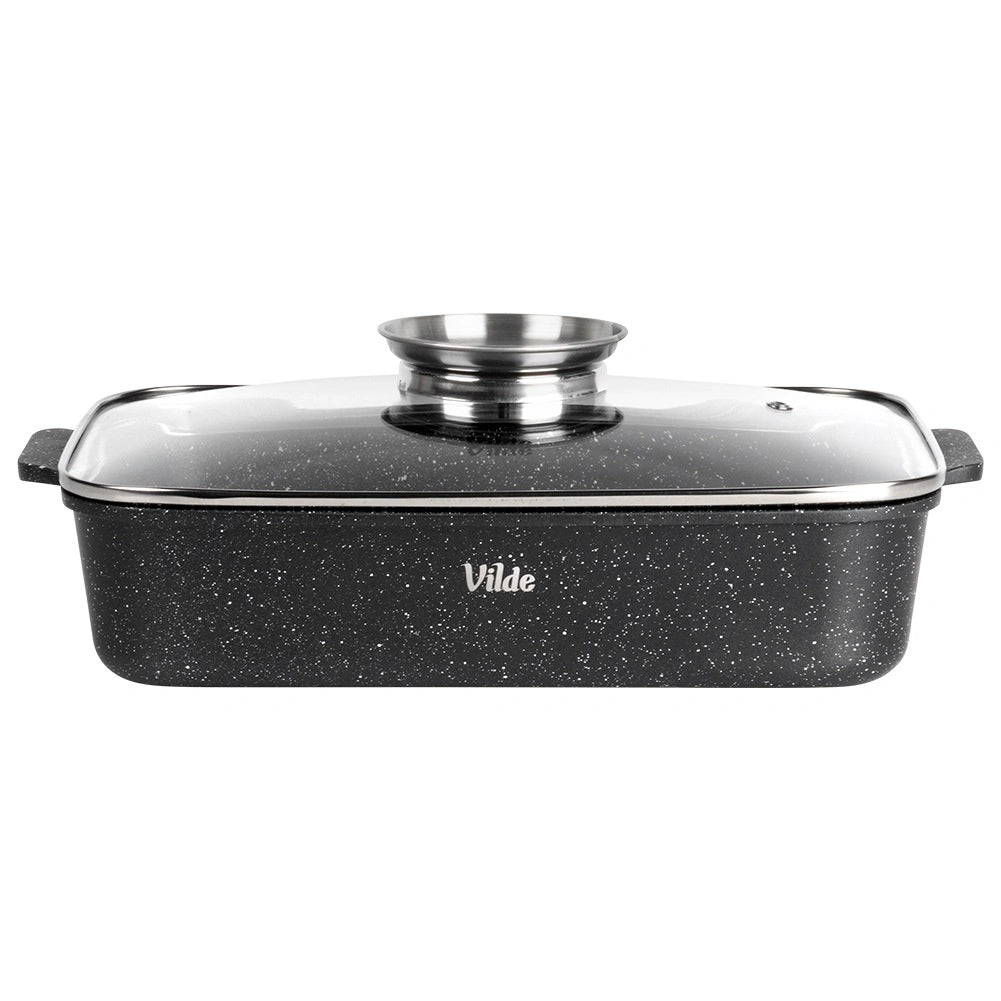 Granite Roasting Tin with Lid, 3.5L, 35x23x12 cm