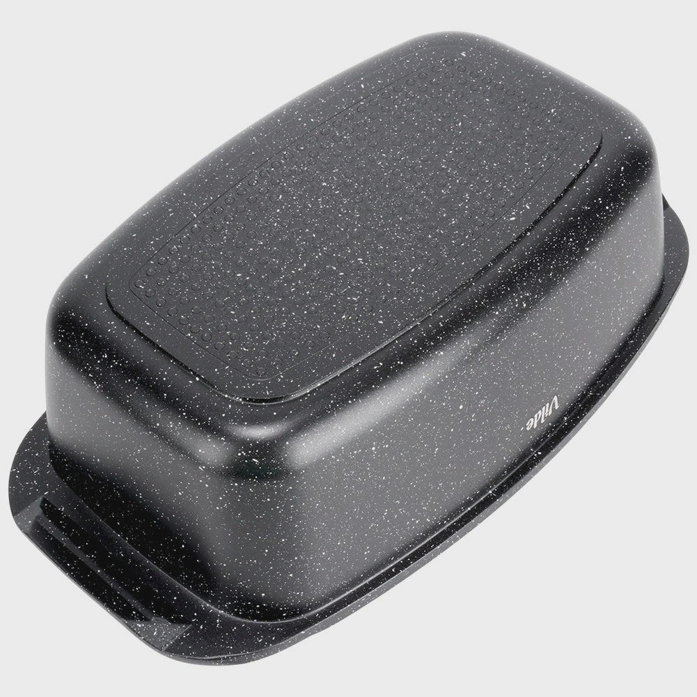 Granite Roasting Tin with Lid, 5.4L, 39x22x17.5cm