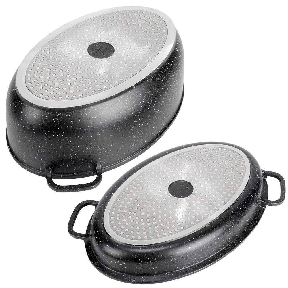 Granite Roasting Tin with Lid, 8L + 3.2L, 39x26.5 cm