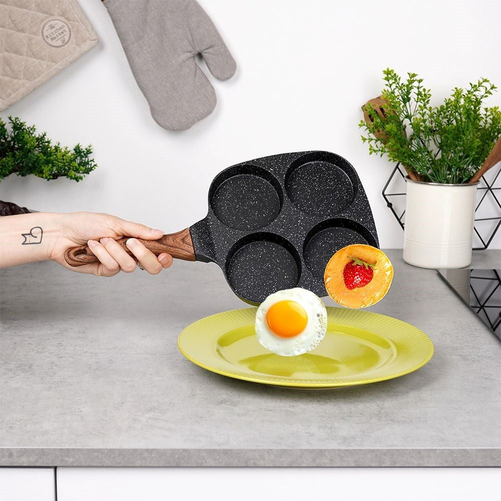 Granite-coated Non-stick Frying pan with 4 Compartments
