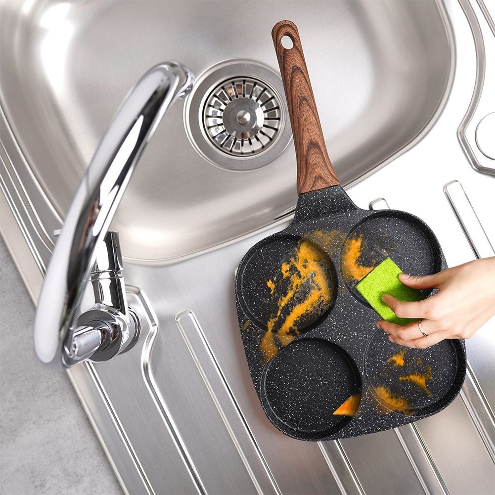 Granite-coated Non-stick Frying pan with 4 Compartments