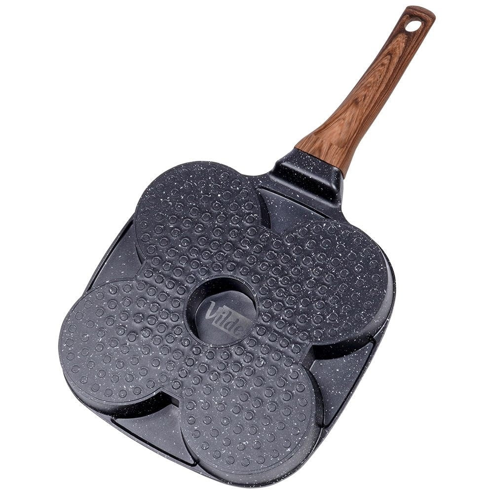 Granite-coated Non-stick Frying pan with 4 Compartments