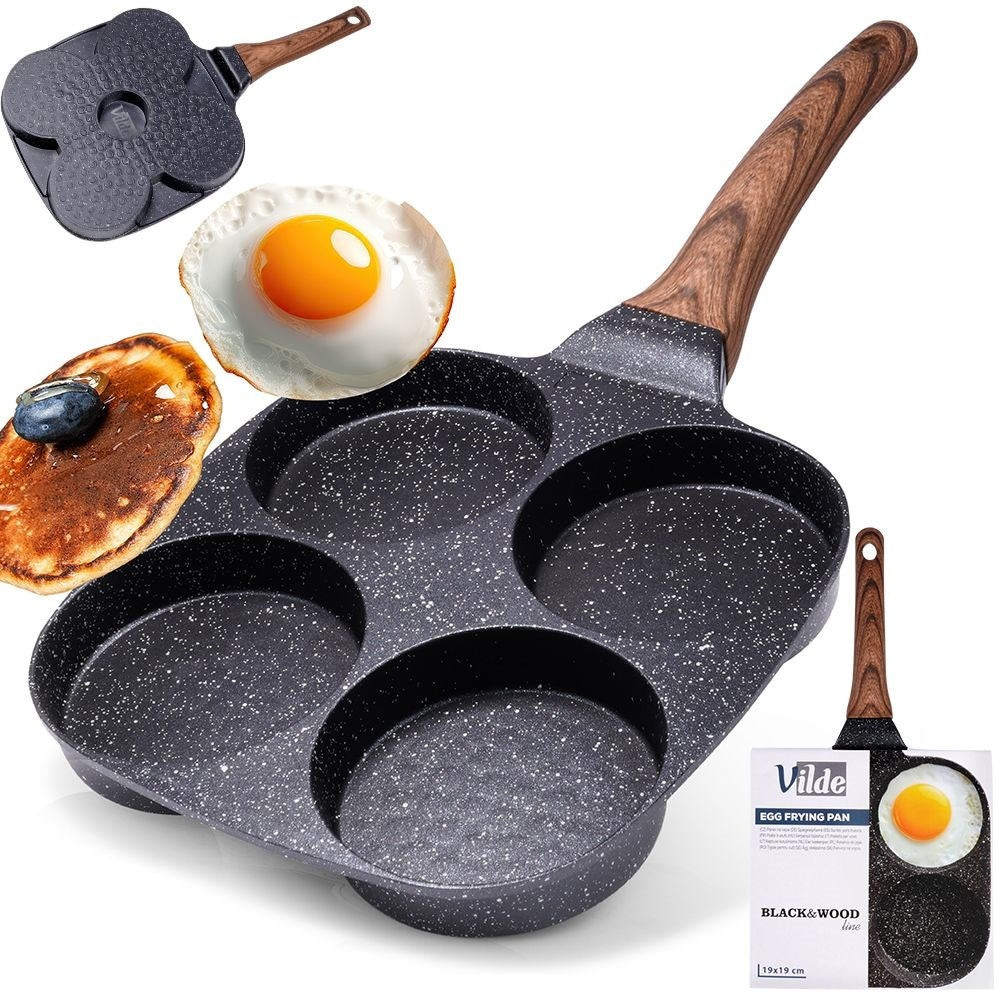Granite-coated Non-stick Frying pan with 4 Compartments