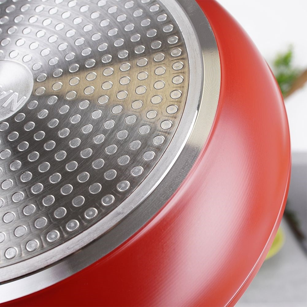 Granite-coated frying pan with five-layer non-stick surface