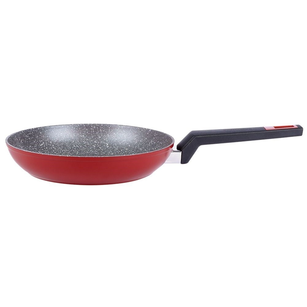 Granite-coated frying pan with five-layer non-stick surface