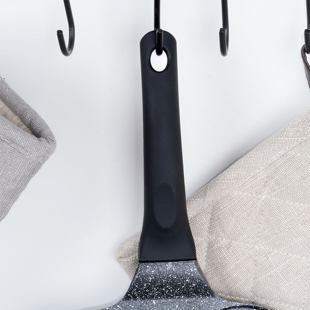 Granite egg pan 4 holes BLACK LINE 19 cm